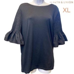 14th union Black Ruffle sleeve size XL